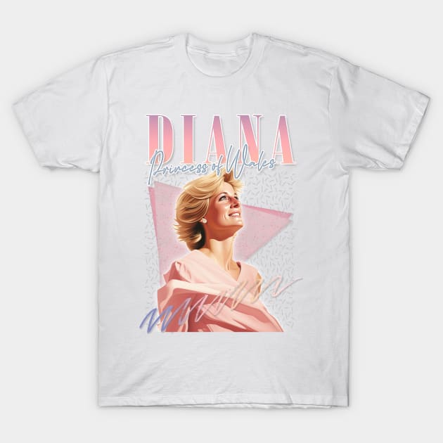 Princess Diana - 90s Retro Aesthetic Fan Design T-Shirt by DankFutura